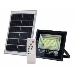 Foco Led 45 W C/ Panel Solar Y Sensor , Exterior Jardn