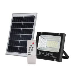 Foco Led 100 W C/ Panel Solar Y Sensor Exterior Jardn