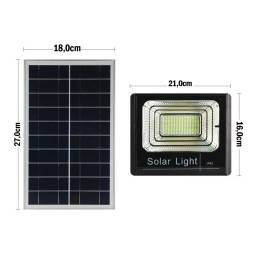Foco Led 65 W C/ Panel Solar Y Sensor Exterior Jardn