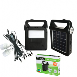 Kit Solar Portatil Power Bank de 3000Mah Linterna y 2 lmparas